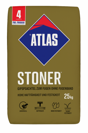 ATLAS STONER – Gipsspachtel zum Fugen ohne Fugband, hohe Haftung & Festigkeit