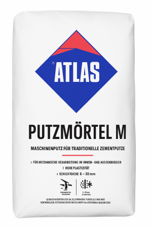 ATLAS Putzmörtel M – Maschinenputz 6–30 mm für Innen- & Außenputze