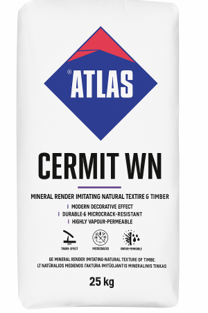 ATLAS Cermit WN – Mineralischer Putz in Holzoptik, dekorativ & diffusionsoffen