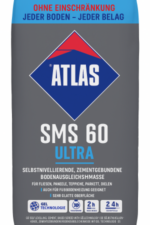 ATLAS SMS 60 ULTRA Bodenausgleichsmasse | Für Fliesen, Parkett & Fußbodenheizung