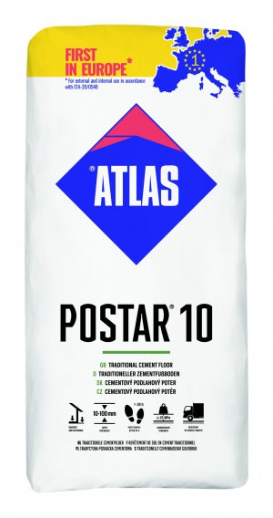 ATLAS POSTAR 10 – Zementestrich für Bodenbeläge & Fußbodenheizung (25 kg)