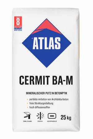 ATLAS Cermit BA-M – Profi Fassadenputz in Betonoptik, wetterfest & atmungsaktiv