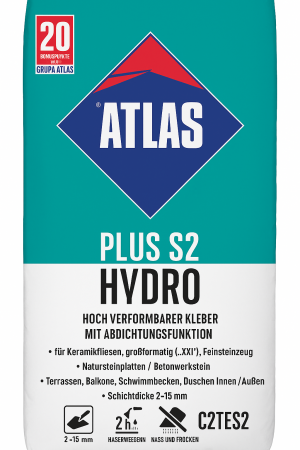 ATLAS PLUS S2 HYDRO Hochflexibler Fliesenkleber mit Abdichtungsfunktion