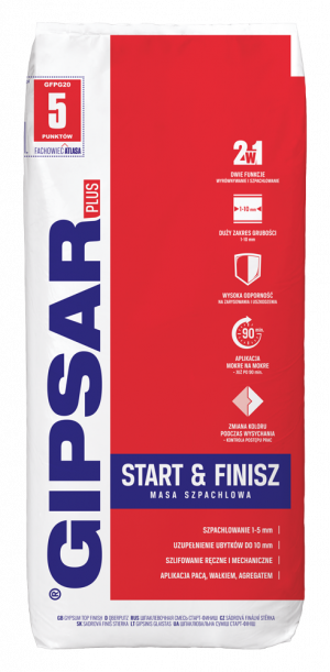 ATLAS GIPSAR PLUS – Start & Finish Spachtelmasse für Wände & Decken