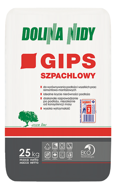 DOLINA NIDY SPACHTELGIPS – Universal-Gipsspachtel für Ausgleich und Montage