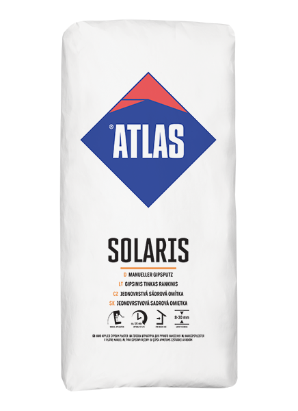 ATLAS SOLARIS – Manueller Gipsputz (8-30 mm) | 25 kg