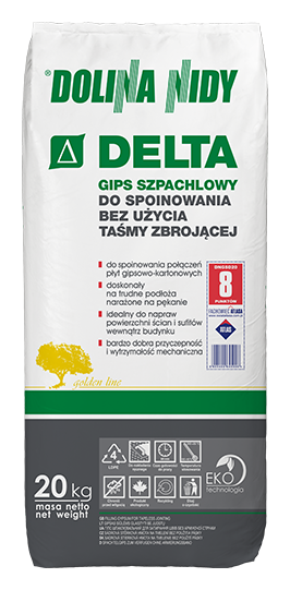 DOLINA NIDY DELTA – Faserverstärkter Fugenspachtel für Gipskartonplatten | 5 kg / 10 kg / 20 kg