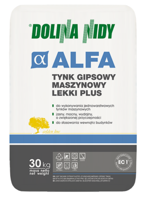 DOLINA NIDY ALFA – Leichter maschineller Gipsputz Plus | 30 kg