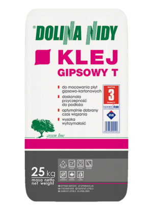 DOLINA NIDY GIPSKLEBER T – Gipskleber für Gipskarton- und Dämmplatten | 25 kg