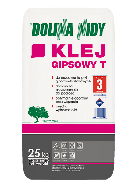 DOLINA NIDY GIPSKLEBER T – Gipskleber für Gipskarton- und Dämmplatten | 25 kg