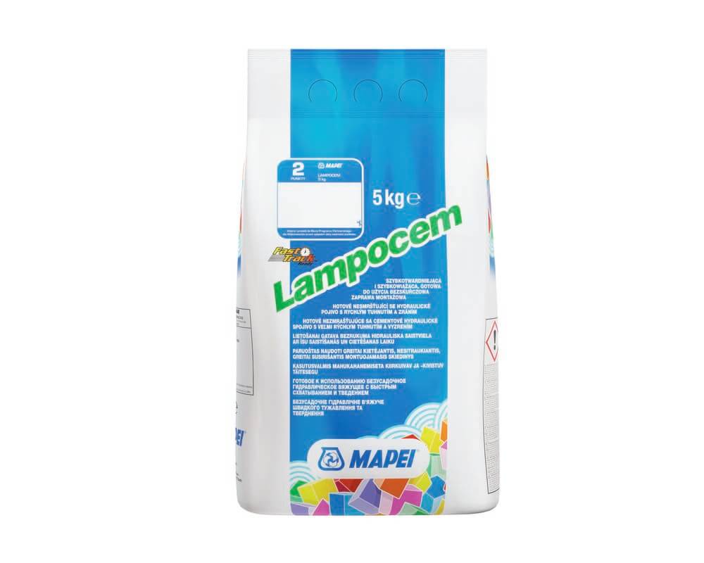 MAPEI LAMPOCEM – Schnell abbindender Montage-Blitzzement – 25 kg / 4 × 5 kg