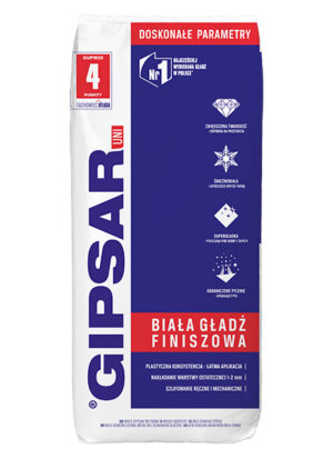 ATLAS GIPSAR UNI – Polymerverstärkte weiße Gipsspachtelmasse | 5 kg