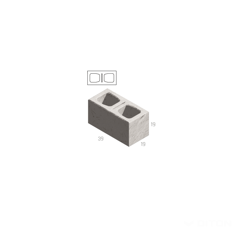 DITON Glatte Dekorsteine – dekorative Mauersteine ohne Fase