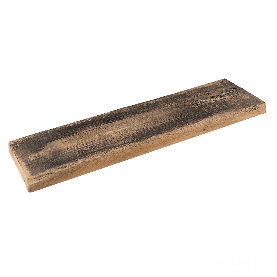 DITON Bahnschwellen und Holzblock in Natur-Patina-Optik – Betonplatten in Holzoptik