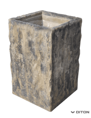 DITON Pflanzgefäße in Natur-Patina-Optik – Beton-Pflanzgefäße in Holzoptik
