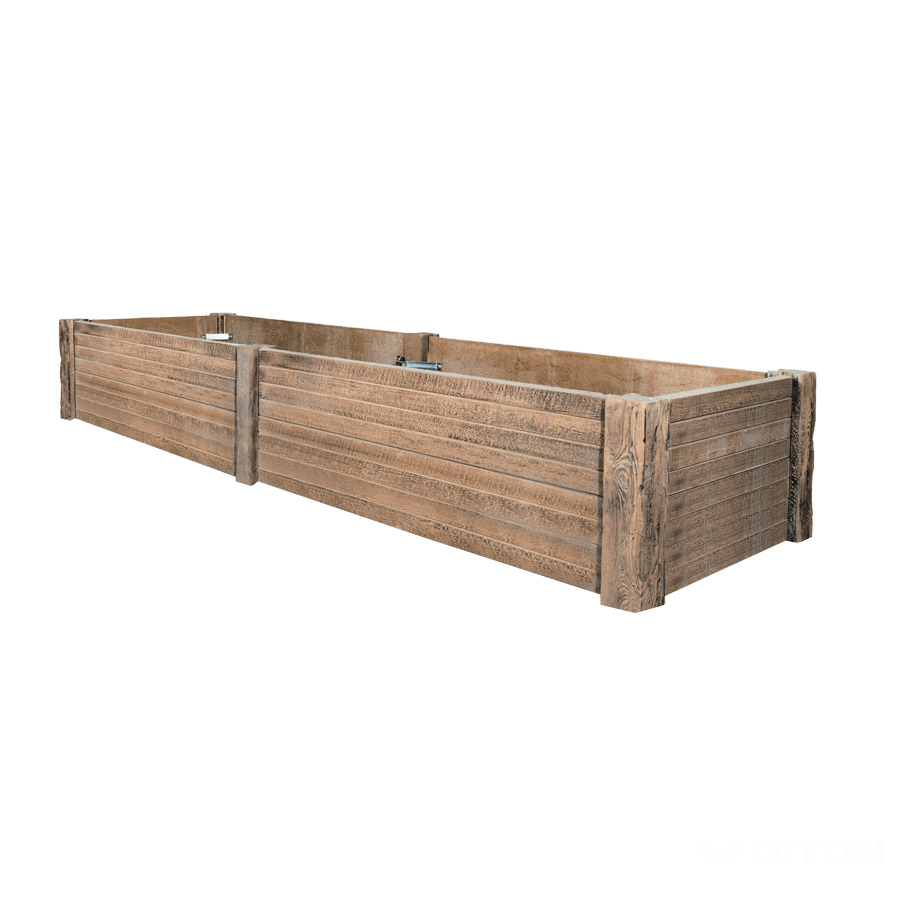 DITON Hochbeete in Natur-Patina-Optik – Beton-Hochbeete in Holzoptik