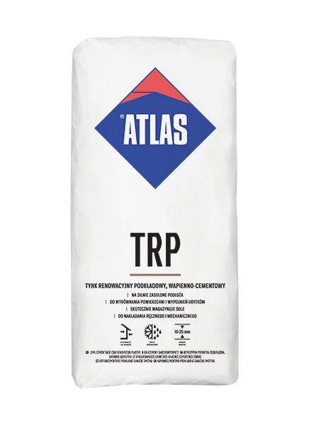 ATLAS TRP – Kalkzement-Unterputz für stark salzbelastetes Mauerwerk | 25 kg