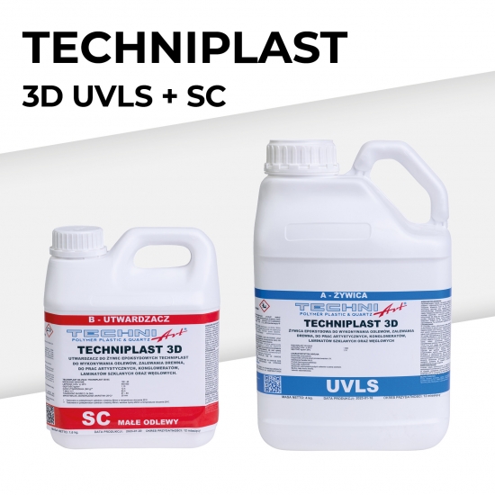 TECHNIArt TECHNIPLAST 3D-UVLS + TECHNIPLAST 3D-SC Kristallklares Epoxid-Gießharz für Güsse bis 2 cm in einer Schicht