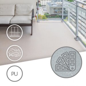 TECHNIArt rutschhemmendes Polyurethan-Bodensystem mit Natursand für Balkone, Terrassen und Parkdecks