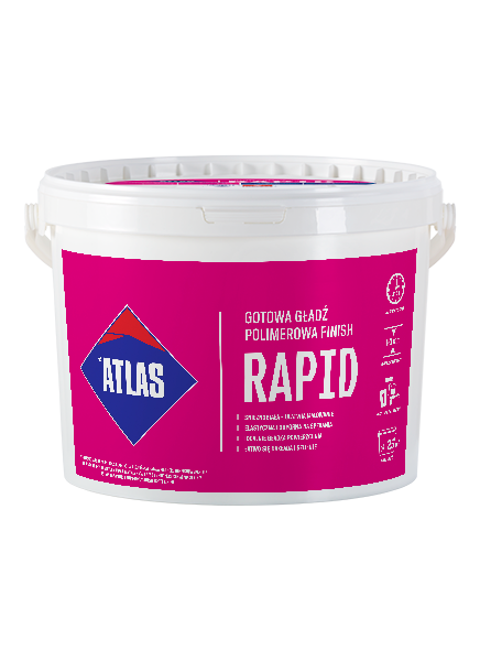 ATLAS RAPID – Gebrauchsfertige weiße Polymer-Feinspachtelmasse bis 3 mm | 25 kg