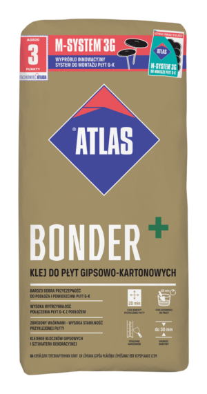 ATLAS BONDER – Gipskleber (5-20 mm) | 20 kg