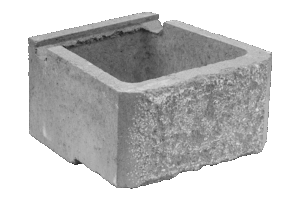 KB-BLOK CUP STONE groß RUSTIK – gespaltener Rustik-Pflanz- und Böschungsstein