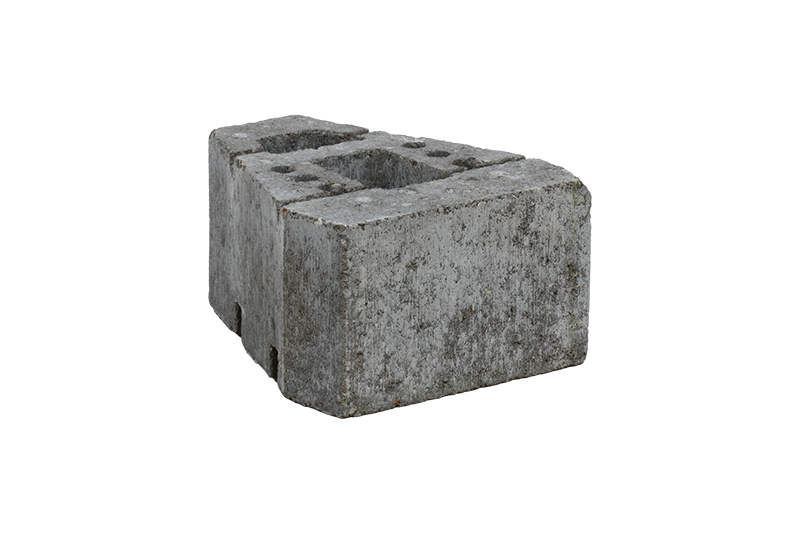 KB-BLOK GEOSTONE miniFLAT 1/4 – glatter Viertel-Stützmauerstein für kleinere Radien