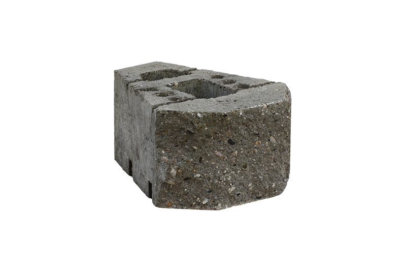 KB-BLOK GEOSTONE miniBENT 1/4 – gespaltener Viertel-Stützmauerstein mit plastischer Sichtseite