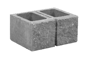 KB-BLOK KB 1-31 C – einseitig gespaltener teilbarer Beton-Mauerstein mit Profil C