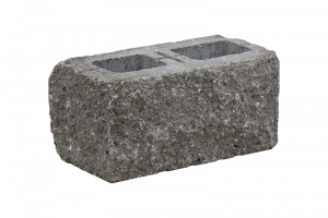 KB-BLOK KB 11-21 B GRIND – dreiseitig gespaltener teilbarer Beton-Endstein mit GRIND-Oberfläche für Mauer-, Zaun- und Pfeilerbau