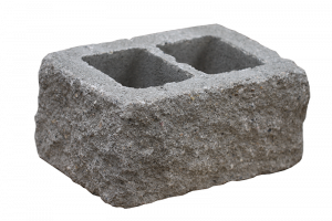 KB-BLOK KB 15-21 B GRIND – vierseitig gespaltener großformatiger Beton-Pfeilerstein mit GRIND-Oberfläche für Mauer-, Zaun- und Pfeilerbau