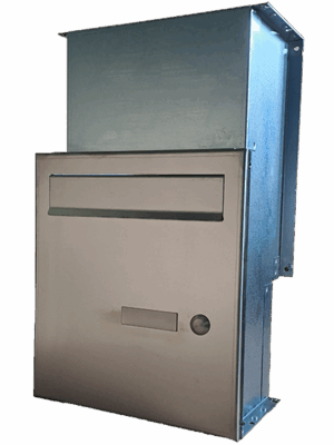 KB-BLOK Briefkasten PSD KBF III 200 – Einbaubriefkasten mit 1 Klingel und 1 Namensschild