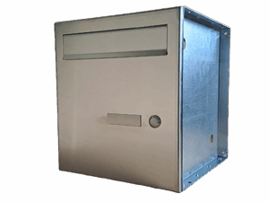 KB-BLOK Briefkasten PSD KBF III 300 – Einbaubriefkasten mit 1 Klingel, 1 Namensschild und Vorbereitung für Sprechanlage, abschließbare Rückseite