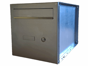 KB-BLOK Briefkasten PSD-Lidovka – Einbaubriefkasten mit 1 Klingel und 1 Namensschild, abschließbare Rückseite