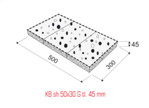 KB-BLOK KB sh-50×30 G 45 – Modulare gespaltene Pfeilerabdeckung für 200 × 400 mm Pfeiler