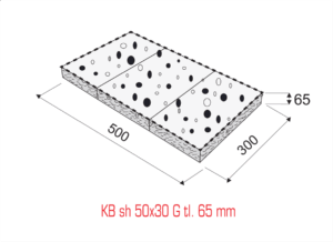 KB-BLOK KB sh-50×30 G 65 – Modulare gespaltene Pfeilerabdeckung für 200 × 400 mm Pfeiler