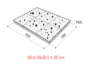 KB-BLOK KB sh-50×39 G 65 – Modulare gespaltene Pfeilerabdeckung für 280 × 400 mm Pfeiler