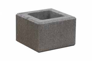 KB-BLOK PlayBlok KBF 30-15 S – gekratzter quadratischer Pfeilerstein für Zaun- und Mauerwerk