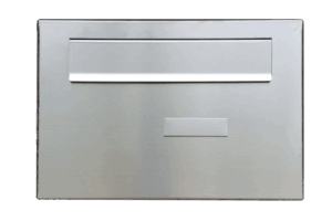 KB-BLOK Briefkasten PSD-200 – Einbaubriefkasten ohne Klingel, mit 1 Namensschild