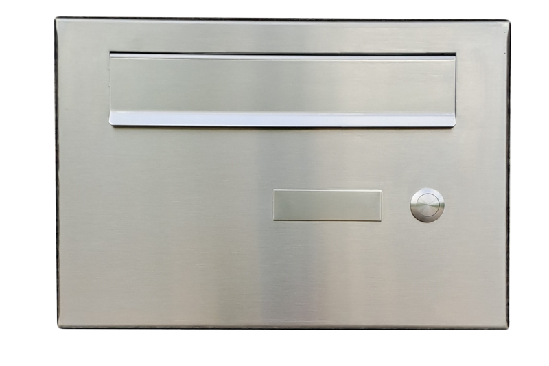 KB-BLOK Briefkasten PSD-400 – Einbaubriefkasten mit 1 Klingel und 1 Namensschild
