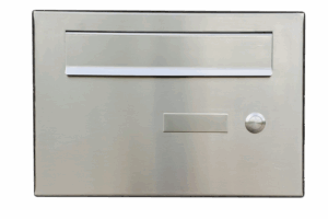 KB-BLOK Briefkasten PSD-200 – Einbaubriefkasten mit 1 Klingel und 1 Namensschild