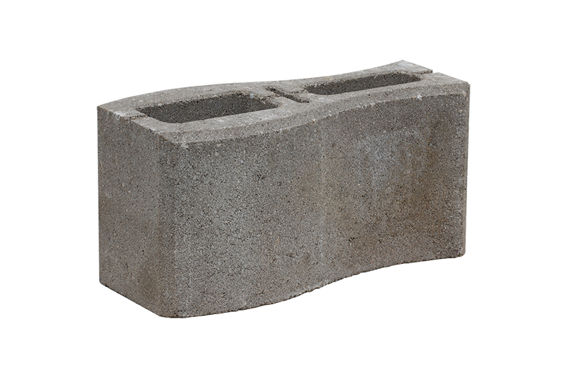 KB-BLOK PlayBlok WALL FISH 150 A – glatter geschwungener Zaun- und Mauerstein