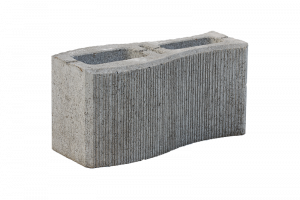 KB-BLOK PlayBlok WALL FISH 150 S – gekratzter geschwungener Zaun- und Mauerstein