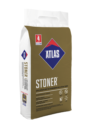 ATLAS STONER – Spachtelgips zum Verfugen ohne Armierungsbänder (2-15 mm) | 5 kg