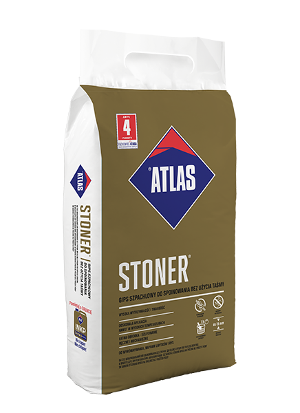 ATLAS STONER – Spachtelgips zum Verfugen ohne Armierungsbänder (2-15 mm) | 5 kg