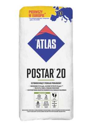 ATLAS POSTAR 20 – Schnell trocknender Zementuntergrund 10-80 mm | 25 kg