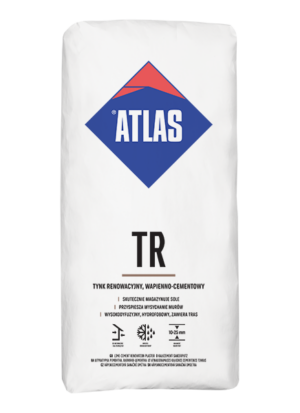 ATLAS TR – Kalkzement-Renovierungsputz für feuchtes und salzbelastetes Mauerwerk | 25 kg