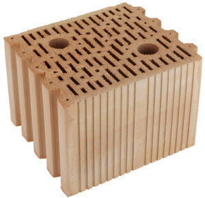 HELUZ AKU 30/33,3, P15 – Schallschutz-Ziegel für tragendes Mauerwerk, 333 x 300 x 238 mm