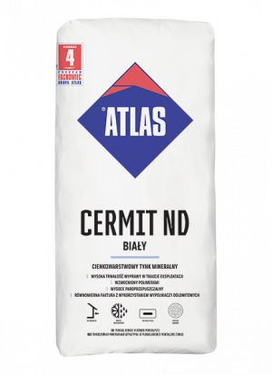 ATLAS CERMIT ND WEISS – Mineralischer Dünnschichtputz (1,5/2,0 mm)