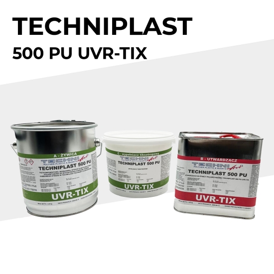 TECHNIArt TECHNIPLAST 500 PU UVR-TIX Polyurethanharz für senkrechte Steinteppichflächen